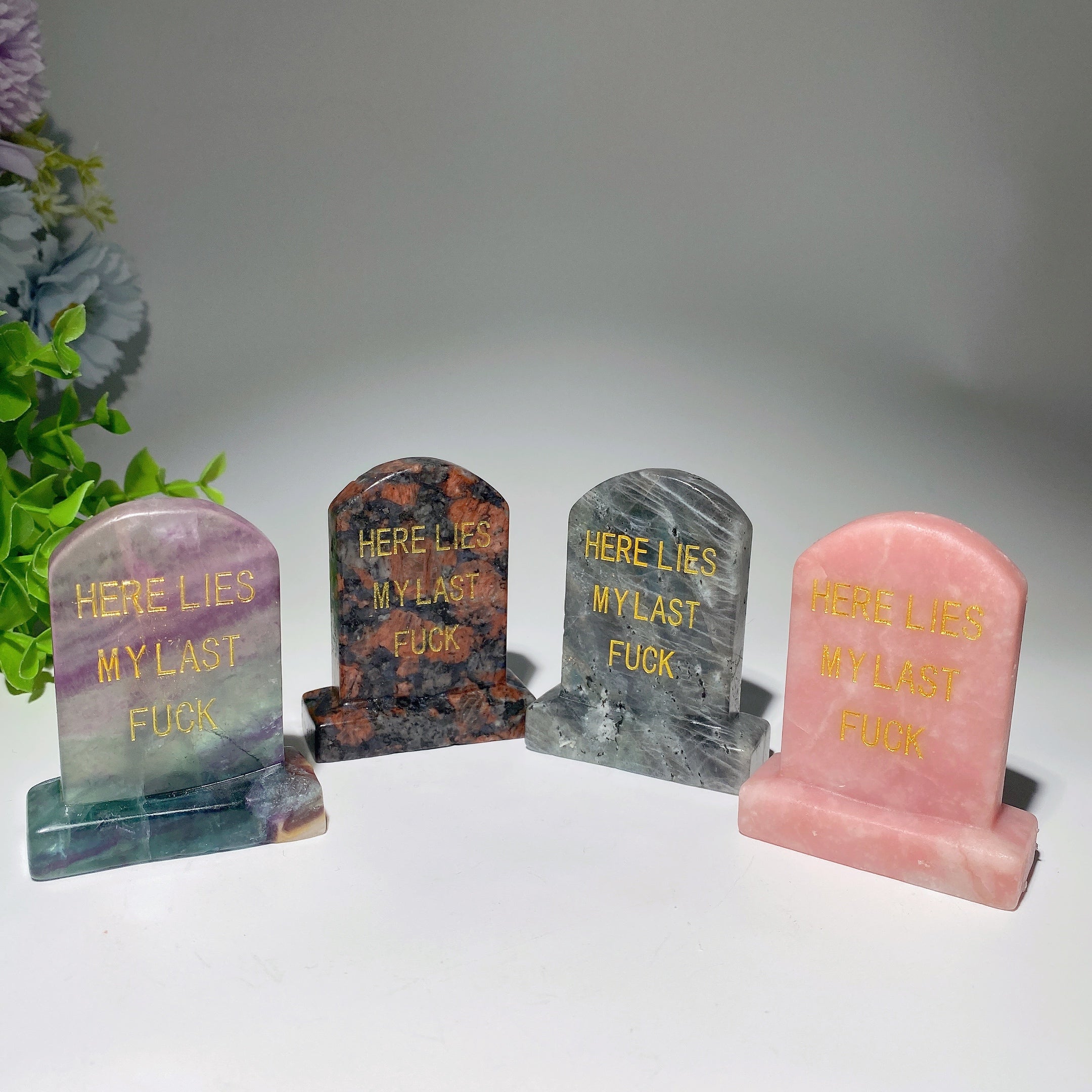 2.7 inch Mixed Crystal Tombstone Decor for Healing Energy