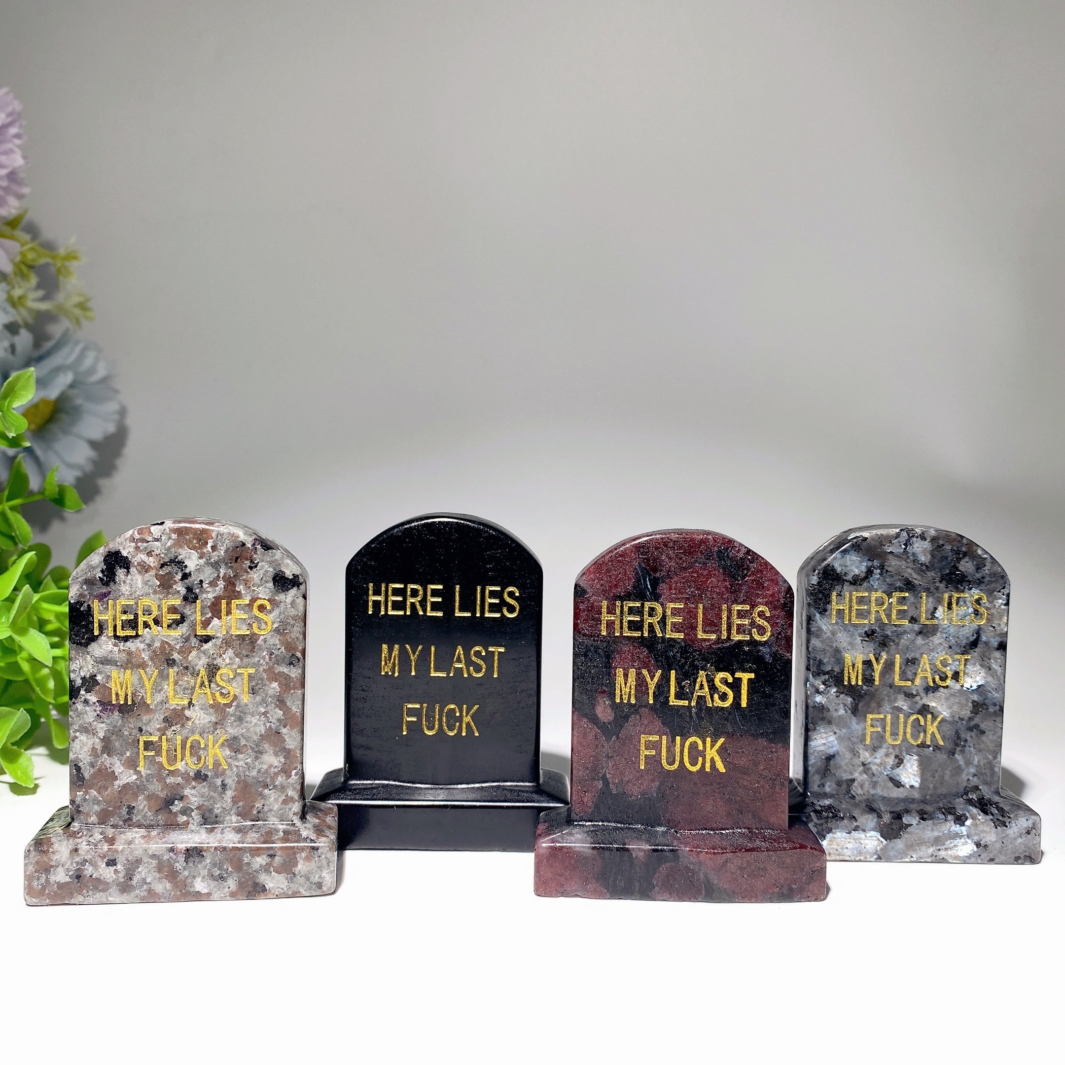 2.7 inch Mixed Crystal Tombstone Decor for Healing Energy