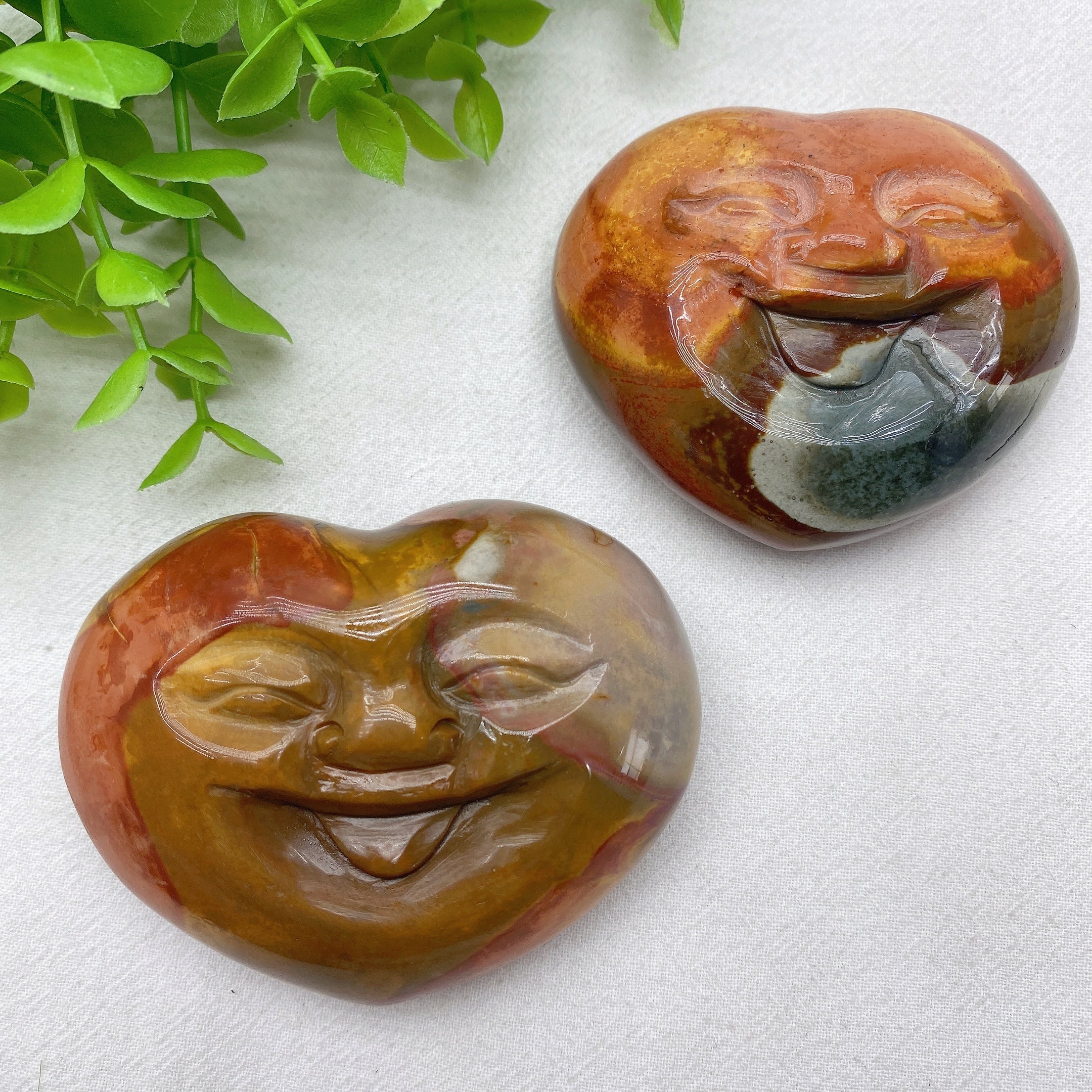 2.8-3.2 inch Polychrome Heart Crystal for Emotional Healing
