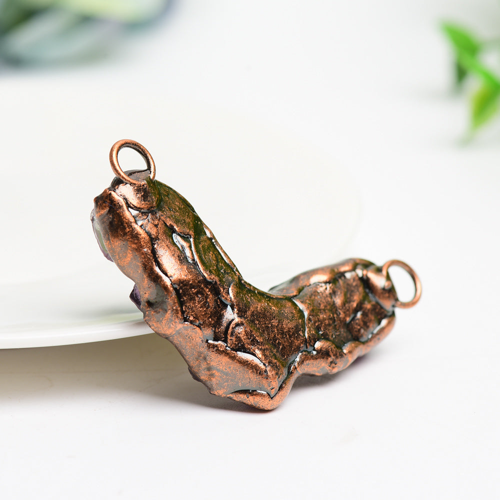 2 Zoll Amethyst-Anhänger in V-Form für spirituelle Heilung