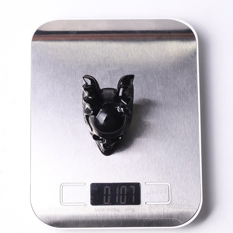 2-inch Black Obsidian Skull Crystal Carving for Healing
