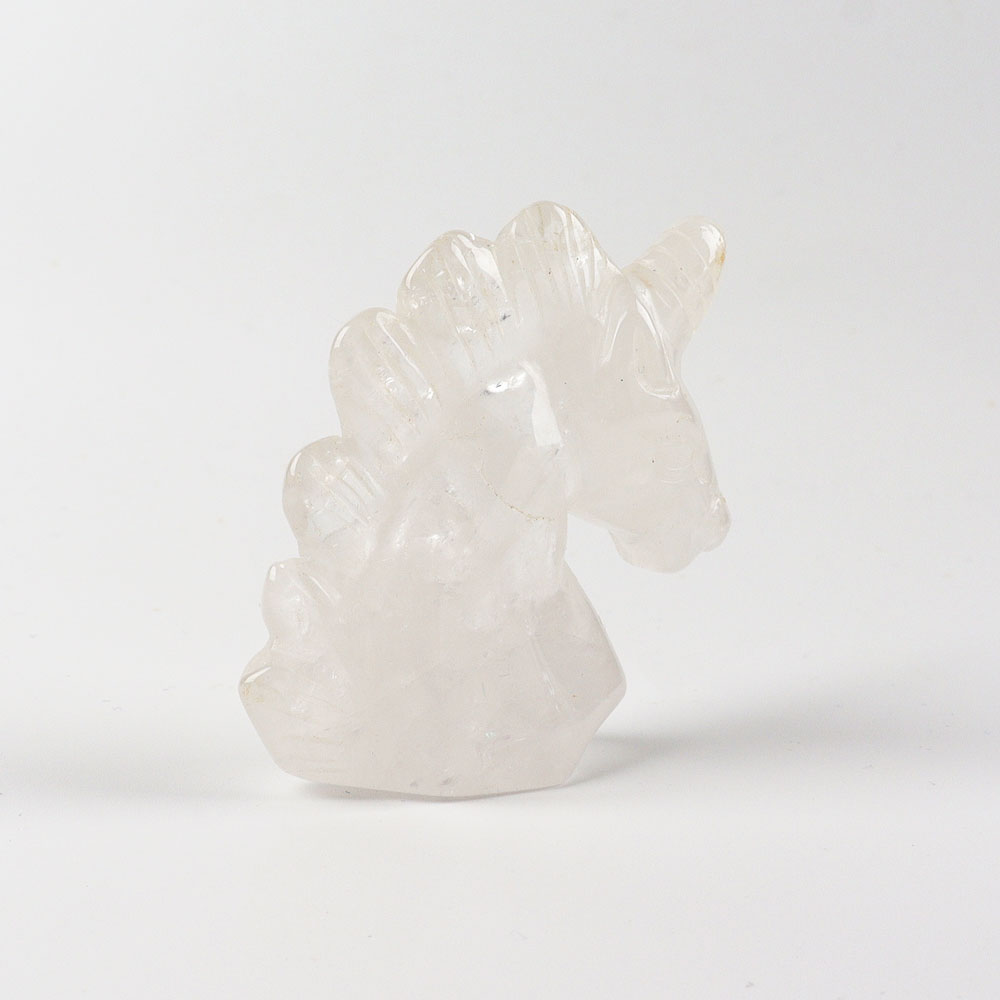 2 inch Clear Quartz Unicorn Crystal Carving Figurine