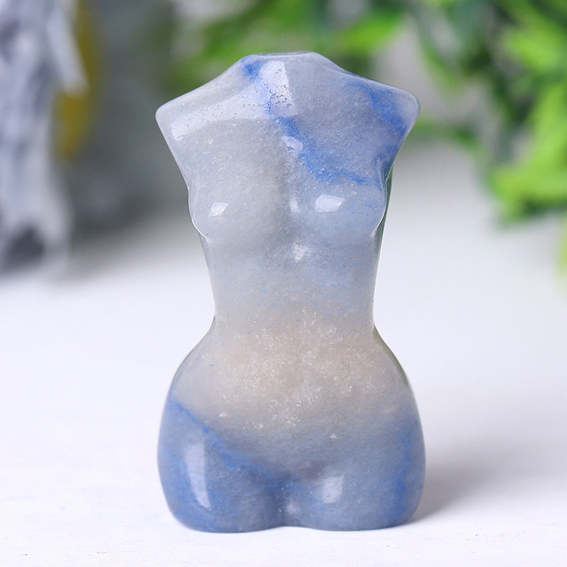 2 Zoll Kristallfigur - Handgeschnitzte Göttinnen-Torso-Statue