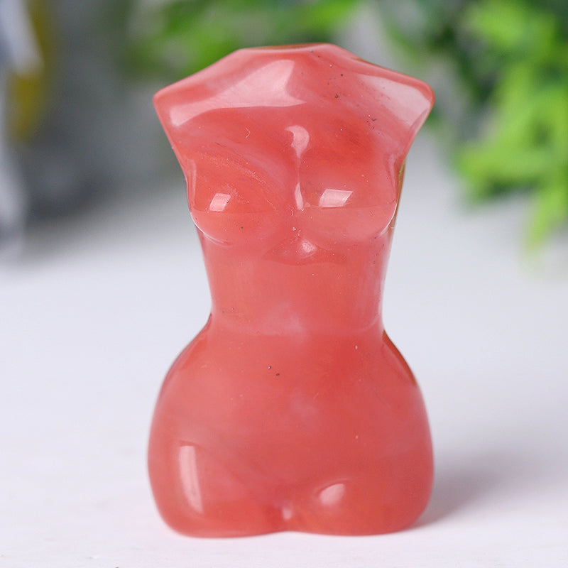 2 Zoll Kristallfigur - Handgeschnitzte Göttinnen-Torso-Statue