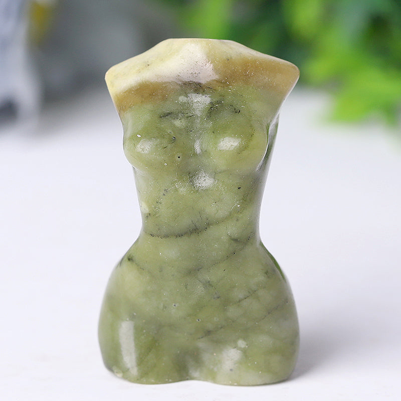 2 Zoll Kristallfigur - Handgeschnitzte Göttinnen-Torso-Statue