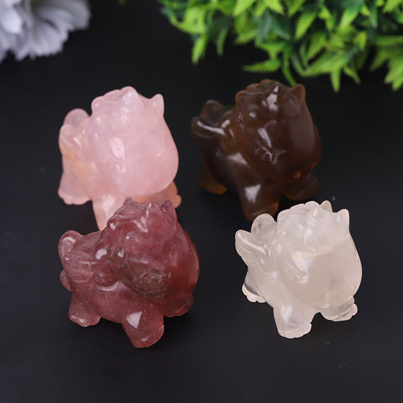 2 inch Crystal Unicorn with Wings Figurine Hand-Carved