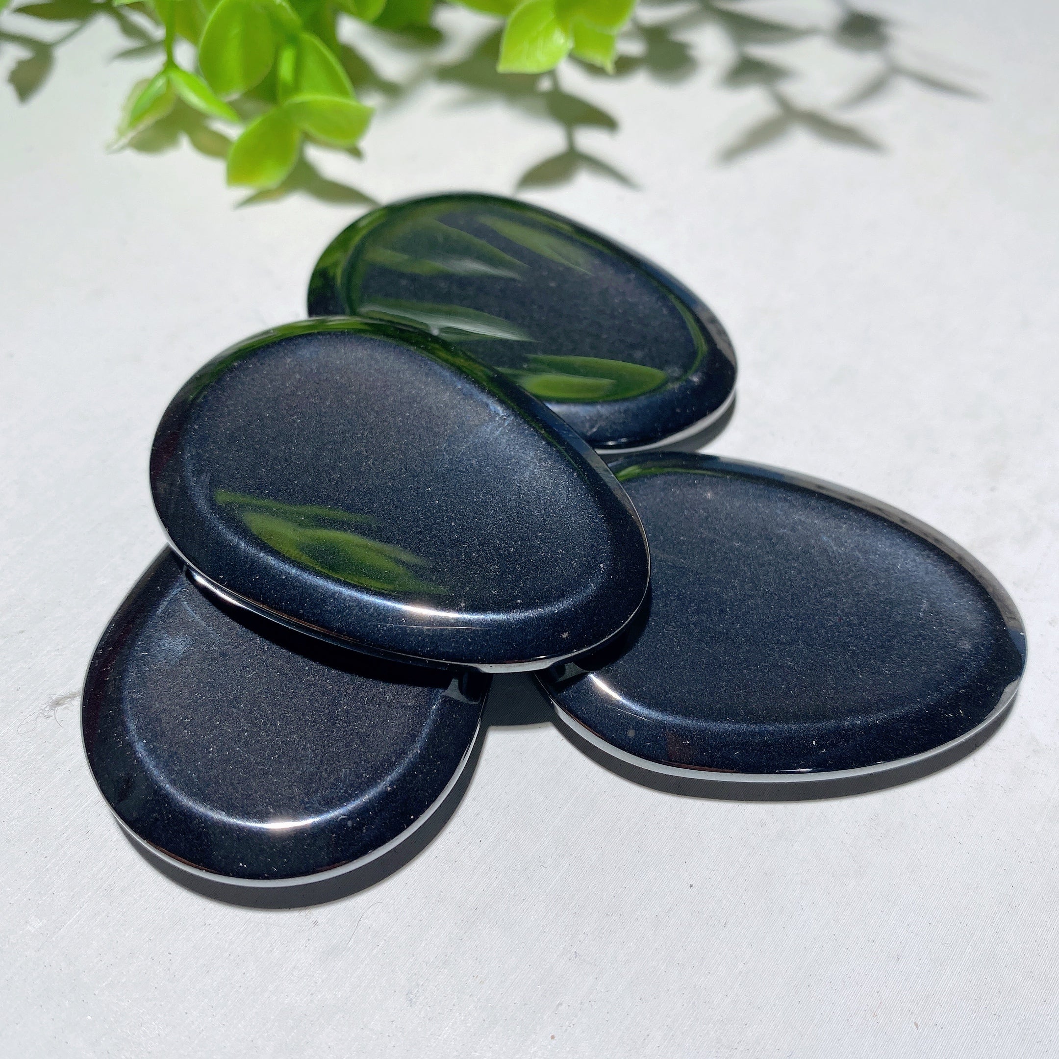 2-inch Hematite Worry Stone for Anxiety Relief