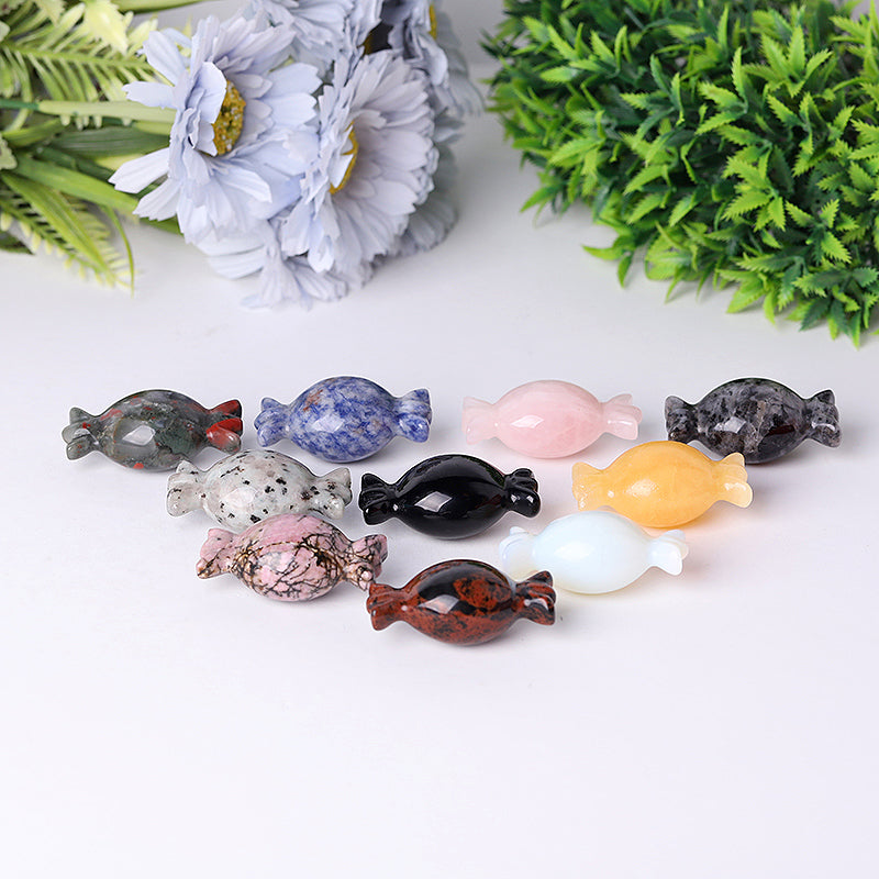 2 Inch Natural Crystal Candy Figurine Carving for Gift