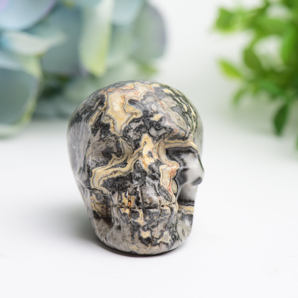2-inch Picasso Stone Crystal Skull Carving for Healing