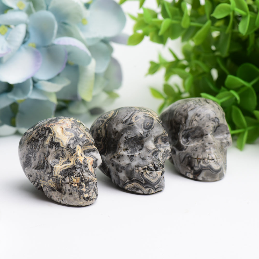 2-inch Picasso Stone Crystal Skull Carving for Healing