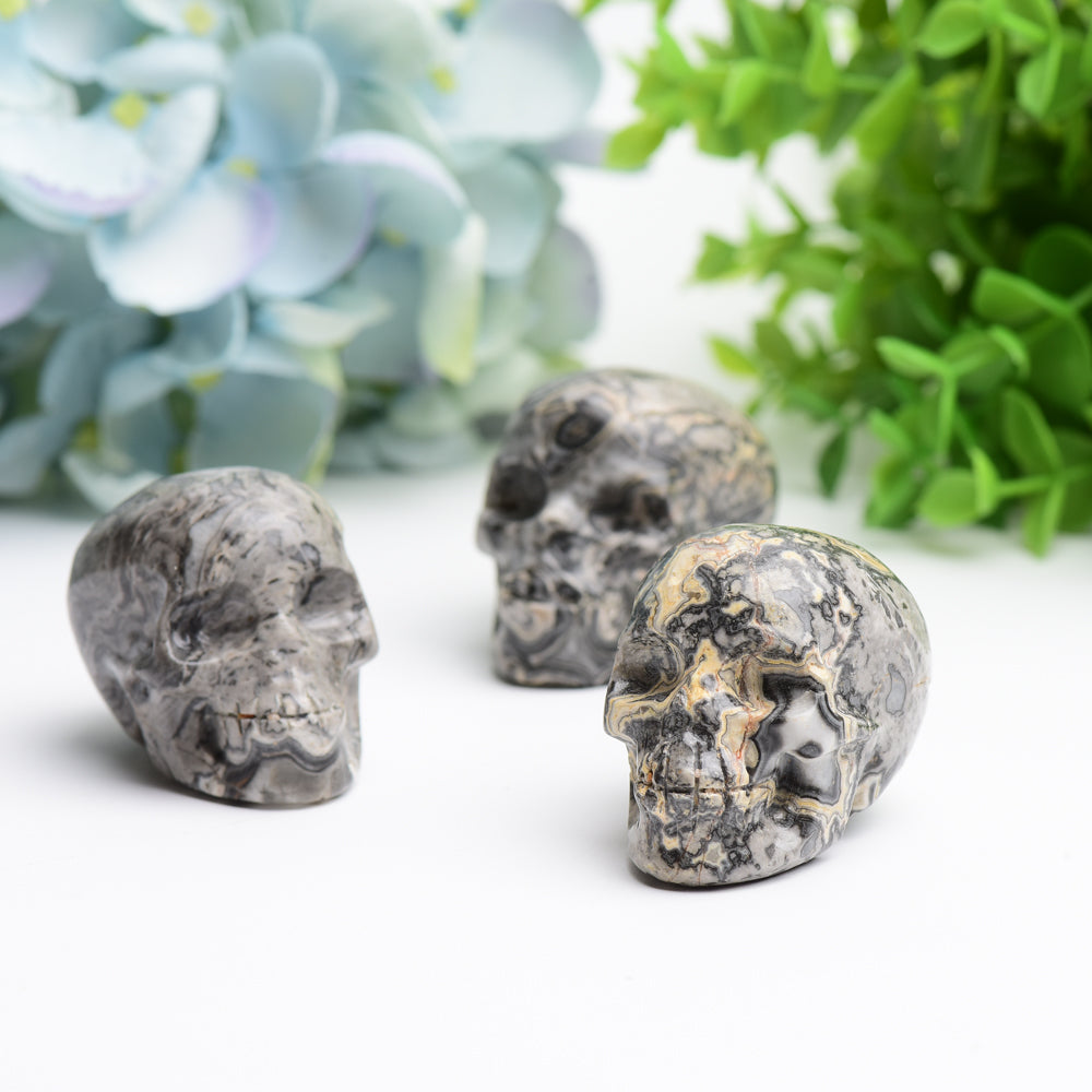 2-inch Picasso Stone Crystal Skull Carving for Healing