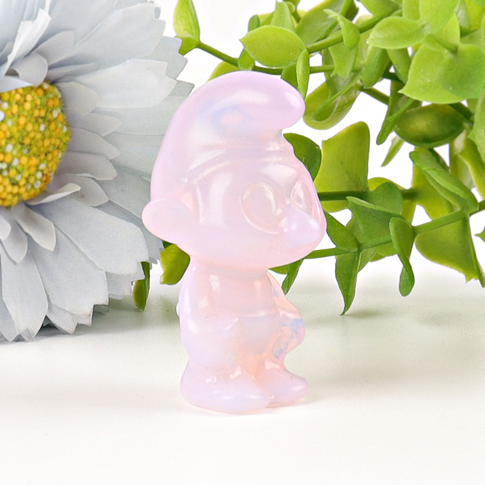 2 Zoll Rosa Opalit Kristall Figur Schnitzerei für Heilung