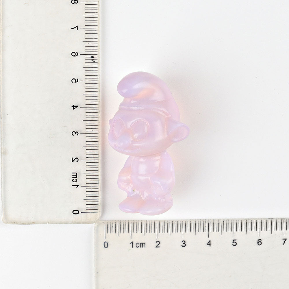 2 Zoll Rosa Opalit Kristall Figur Schnitzerei für Heilung