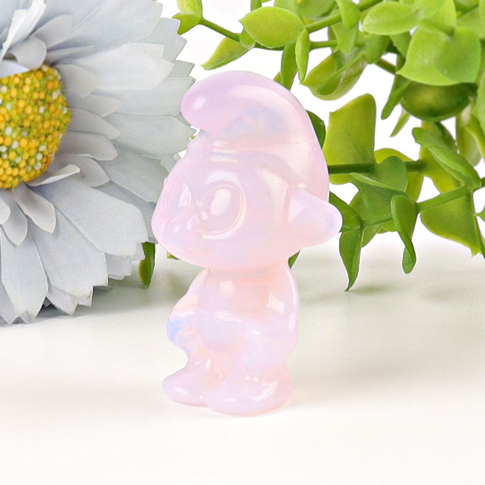 2 Zoll Rosa Opalit Kristall Figur Schnitzerei für Heilung