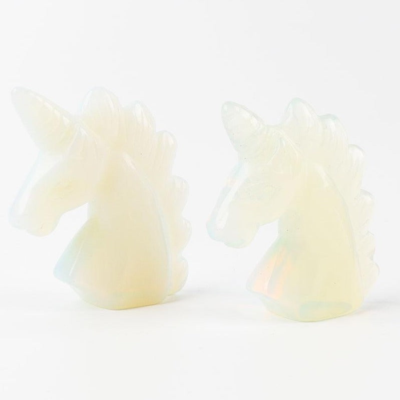 2-Inch Polished Opalite Crystal Unicorn Figurine
