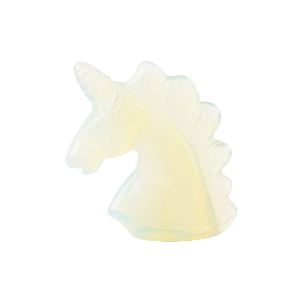 2-Inch Polished Opalite Crystal Unicorn Figurine