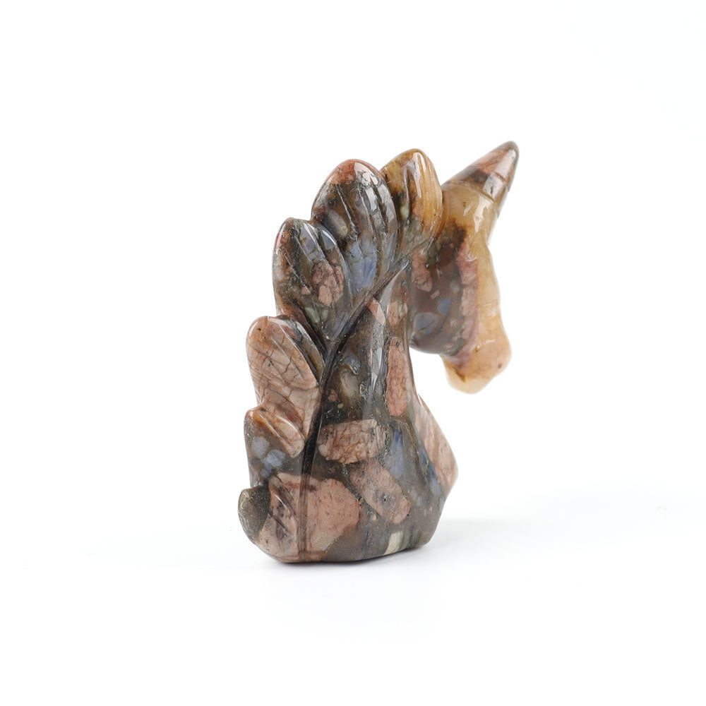2-Inch Que Sera Crystal Carving Unicorn Sculpture