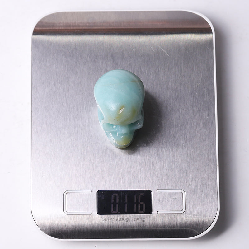 2 inch Sky Blue Crystal Skull Carving for Energy Healing