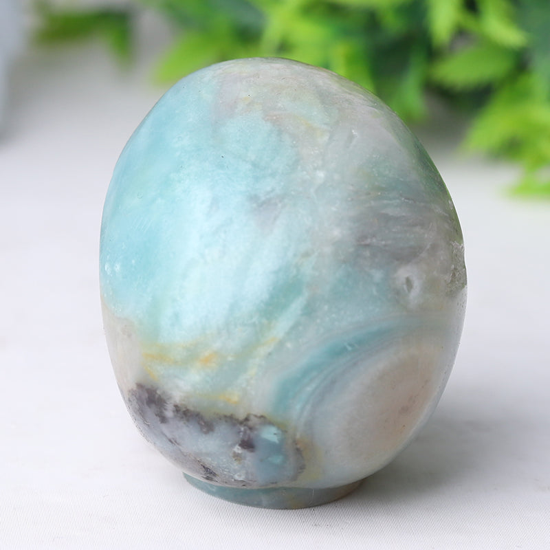 2 inch Sky Blue Crystal Skull Carving for Energy Healing