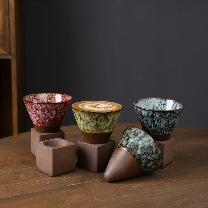 200 ml Keramik-Kaffeetasse zum Wechseln des Brennofens für Zen-Dekor-Rituale