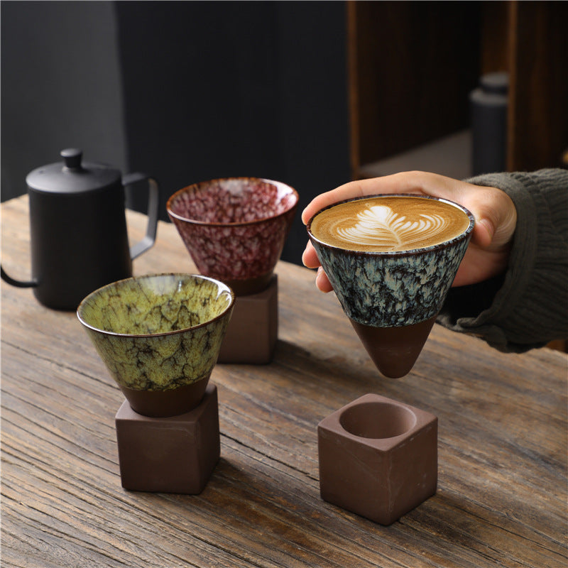 200 ml Keramik-Kaffeetasse zum Wechseln des Brennofens für Zen-Dekor-Rituale