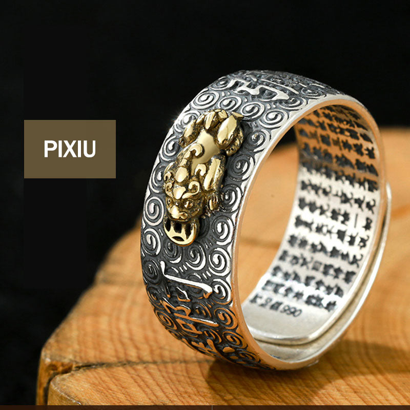 Copper Chinese Zodiac Adjustable Wealth Luck Ring