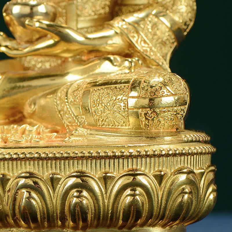 Copper Buddha Statue Shakyamuni Figurine 16.5cm Enlightenment