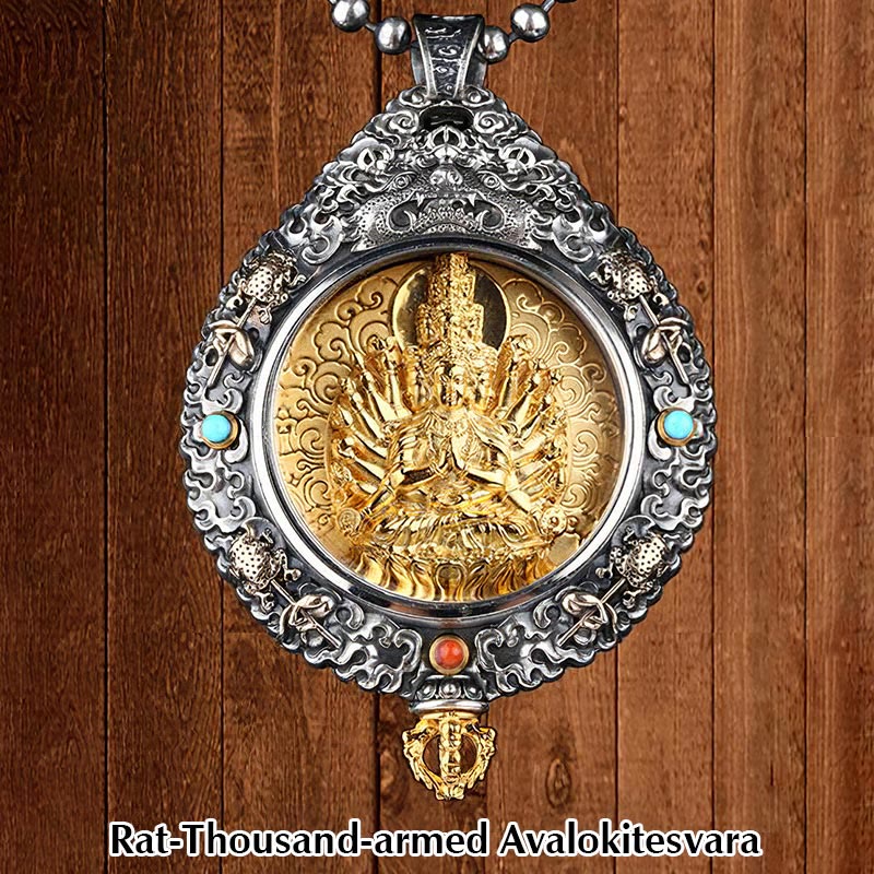 Chinese Zodiac Rotatable Necklace Pendant for Spiritual Protection