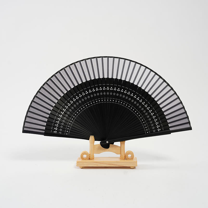 20 cm Bambus-Faltfächer | Chinesischer Handfächer mit Farbverlauf