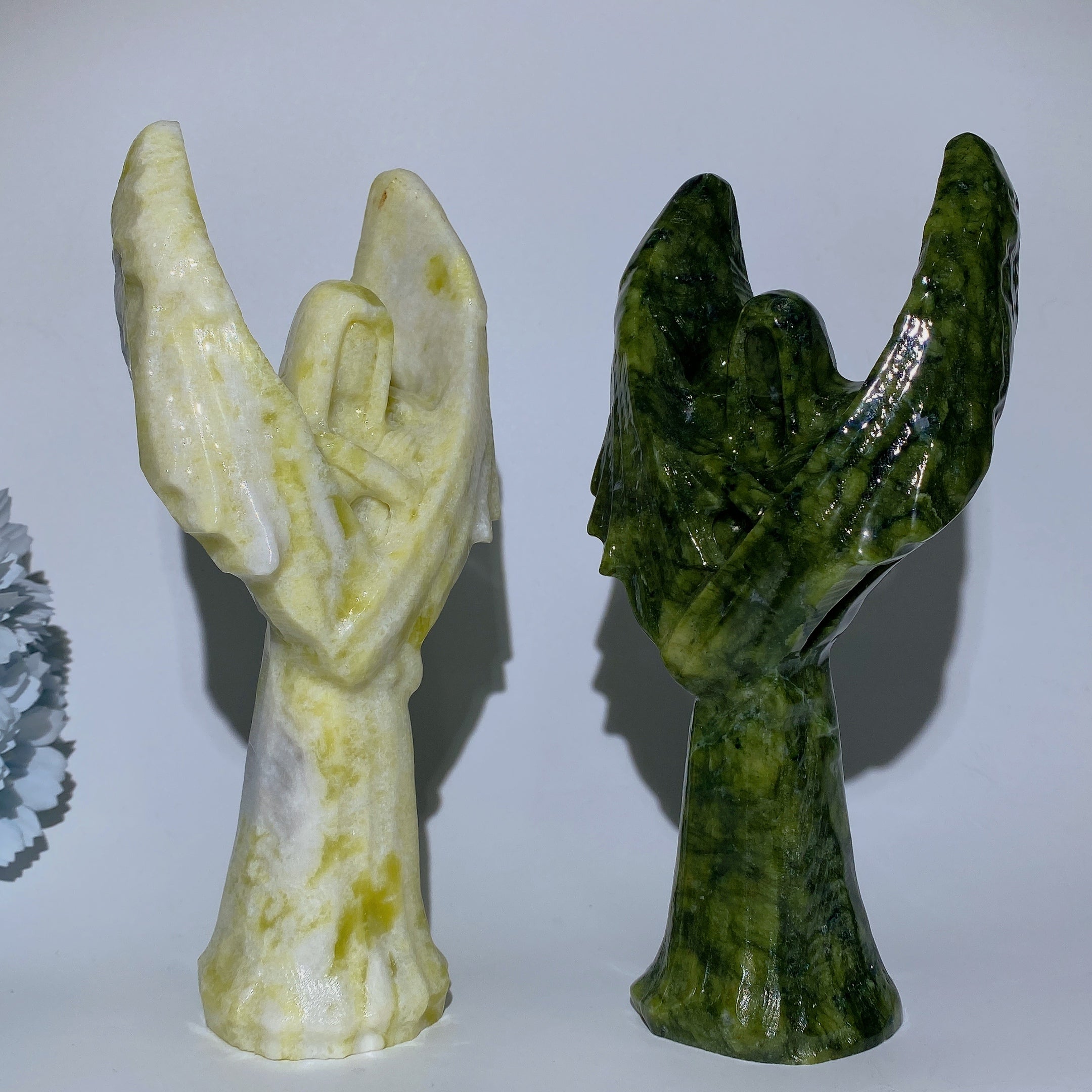 20 cm Jade Engel des Todes Kristall Figur Schnitzerei
