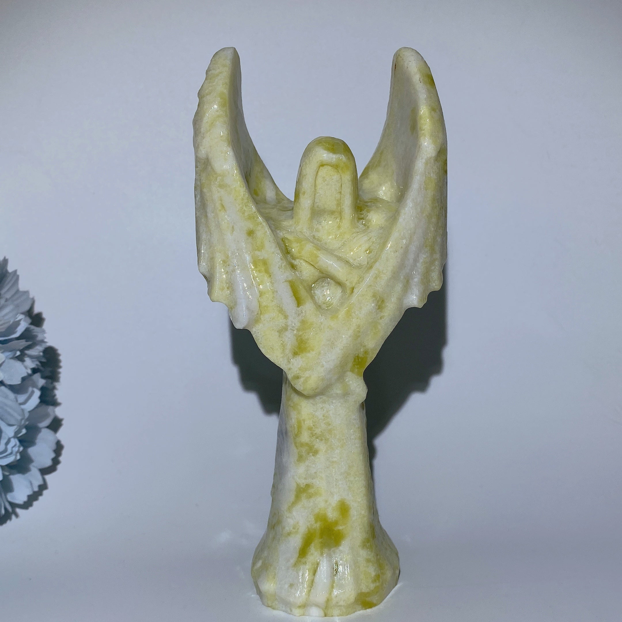 20 cm Jade Engel des Todes Kristall Figur Schnitzerei