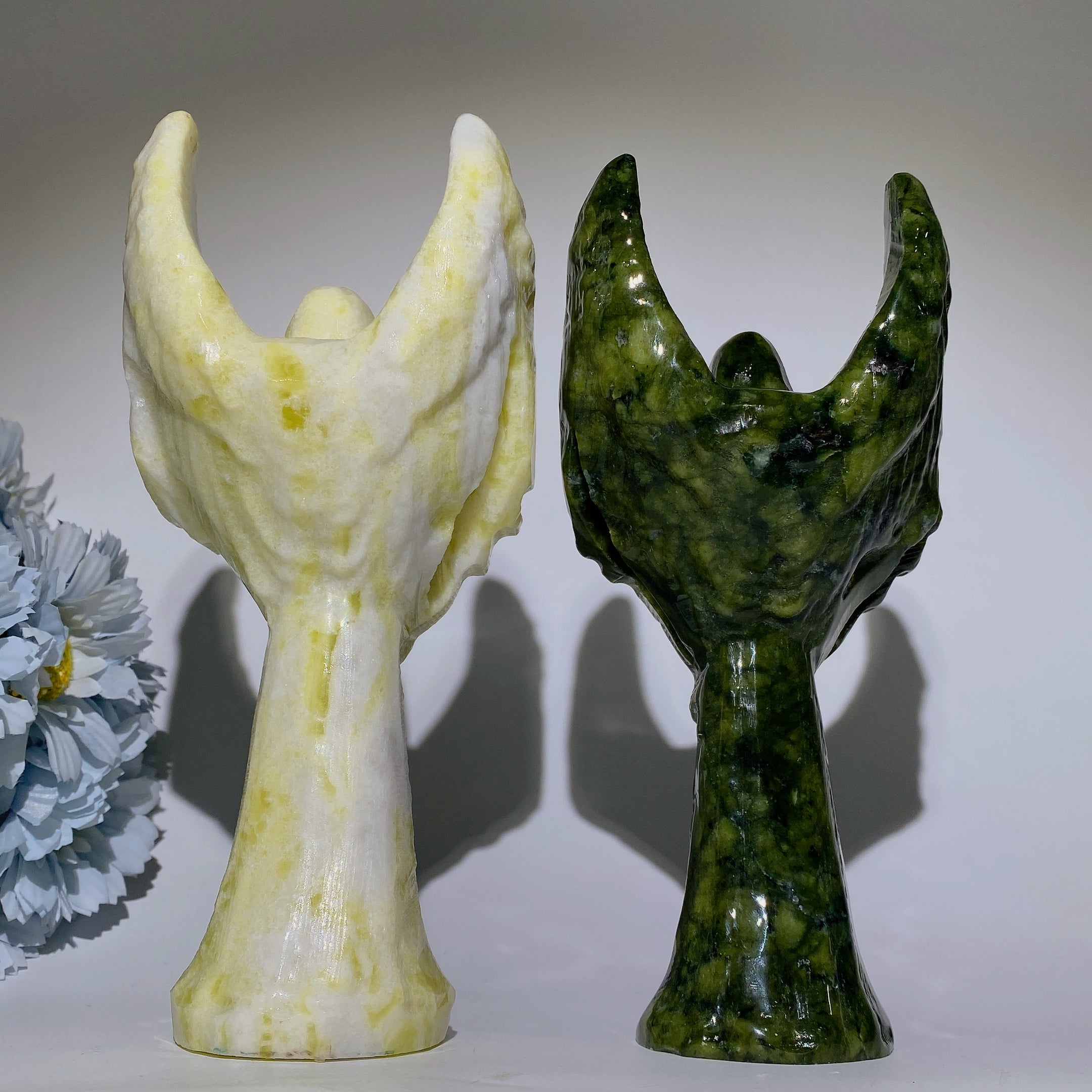 20 cm Jade Engel des Todes Kristall Figur Schnitzerei