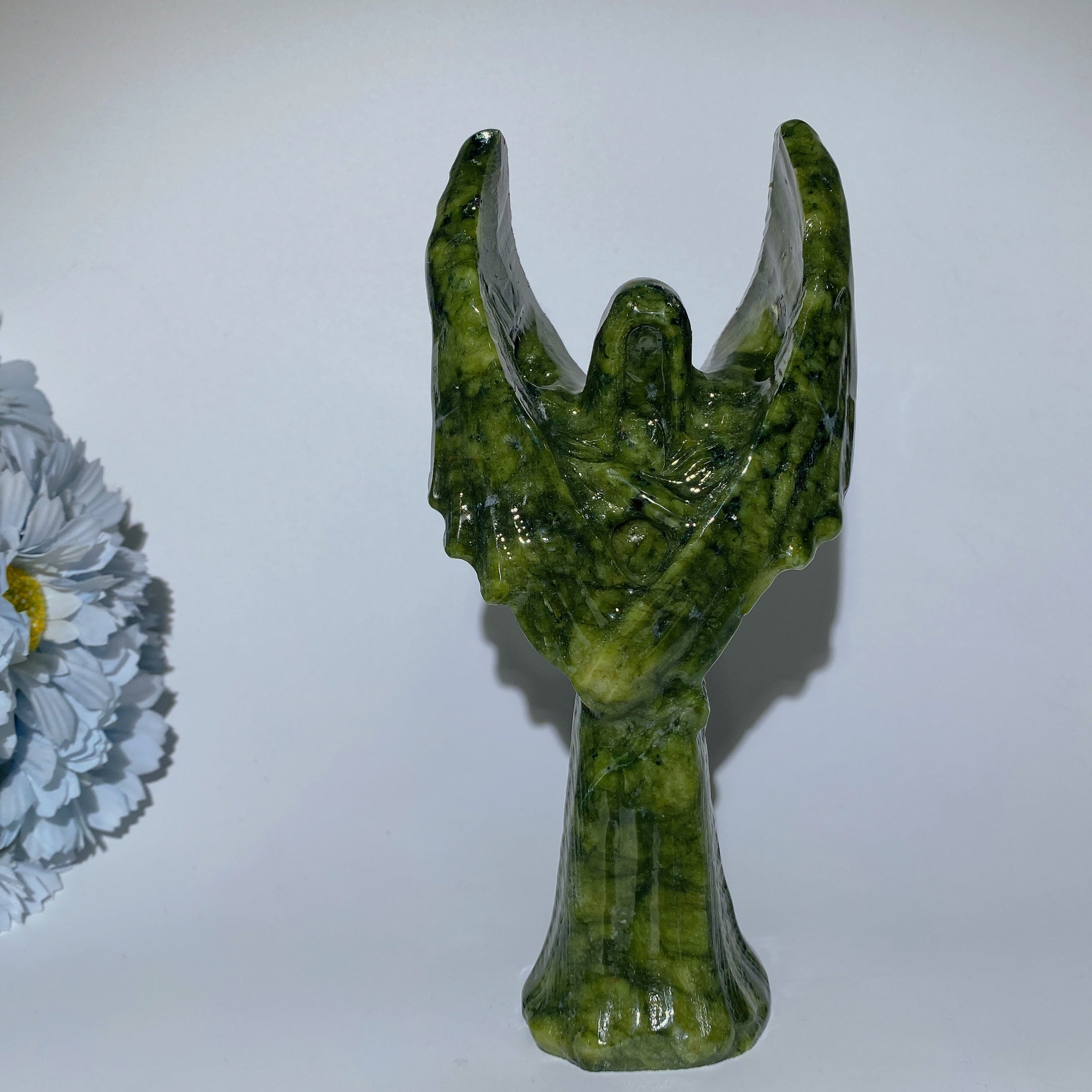 20 cm Jade Engel des Todes Kristall Figur Schnitzerei