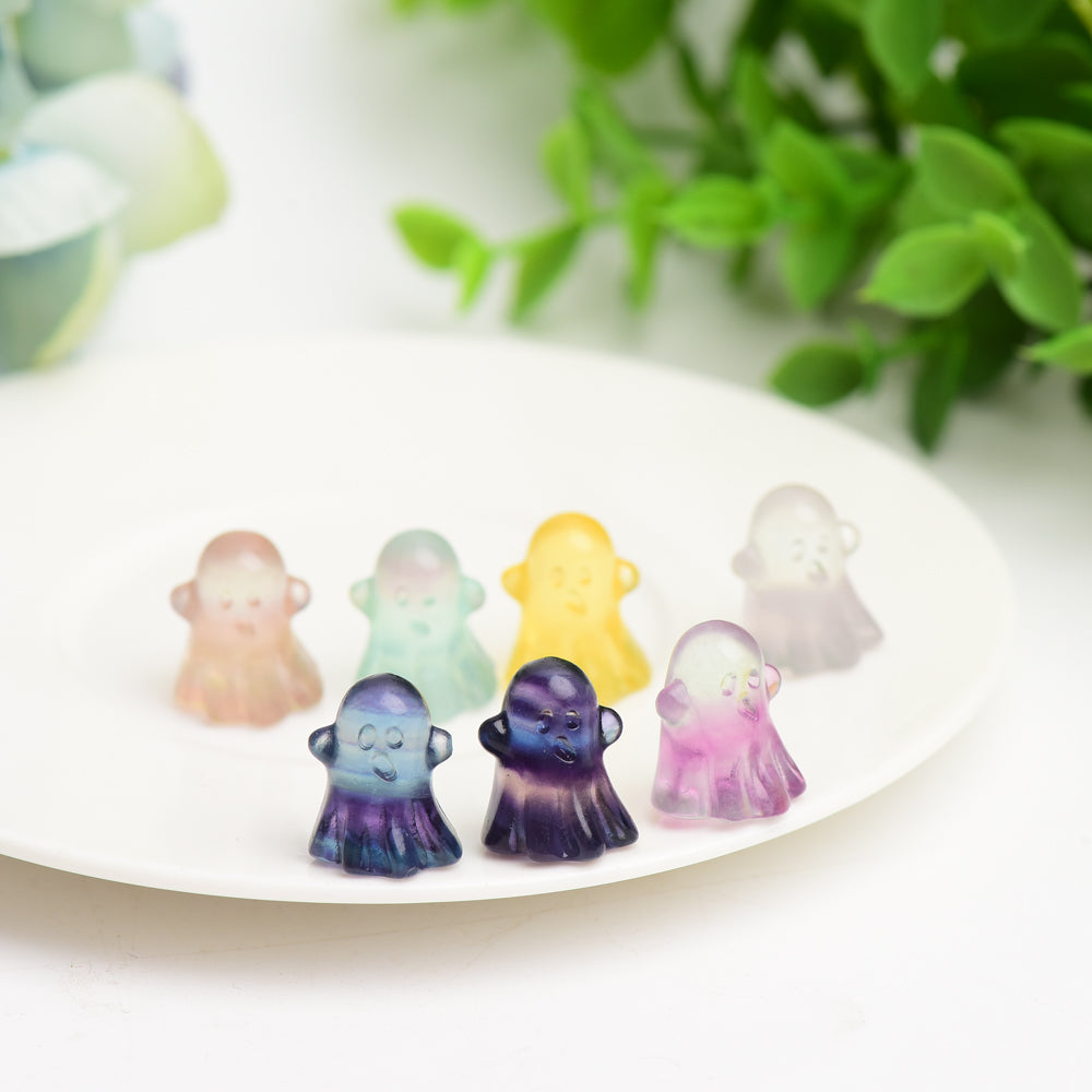 20mm Mini Fluorite Crystal Ghost Figurine for Healing