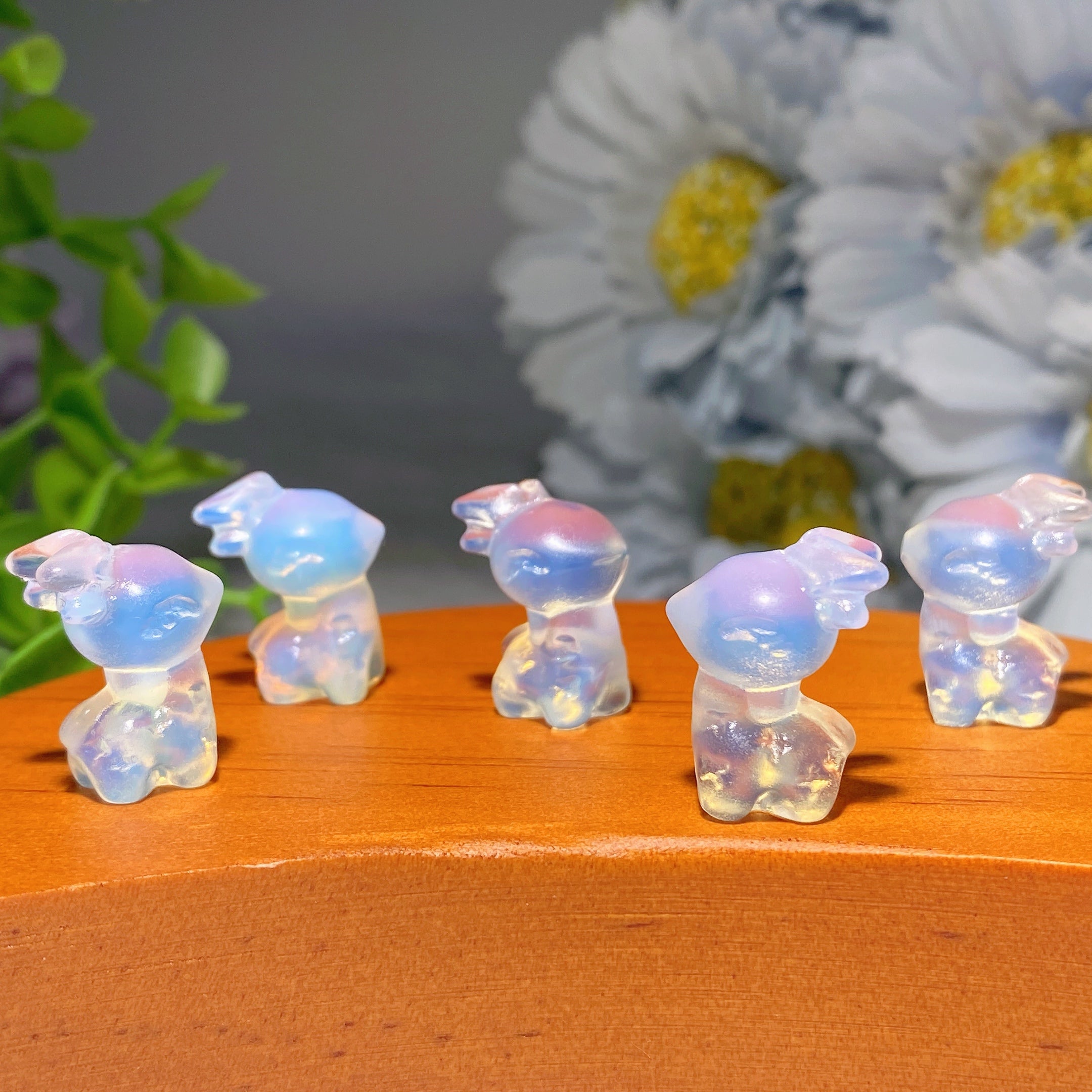 20mm Opalite Crystal Figurines for Healing and DIY Jewelry