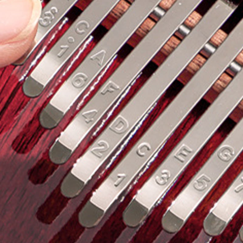 Tragbares Daumenklavier Kalimba aus Peltogyne-Holz mit 21 Tasten