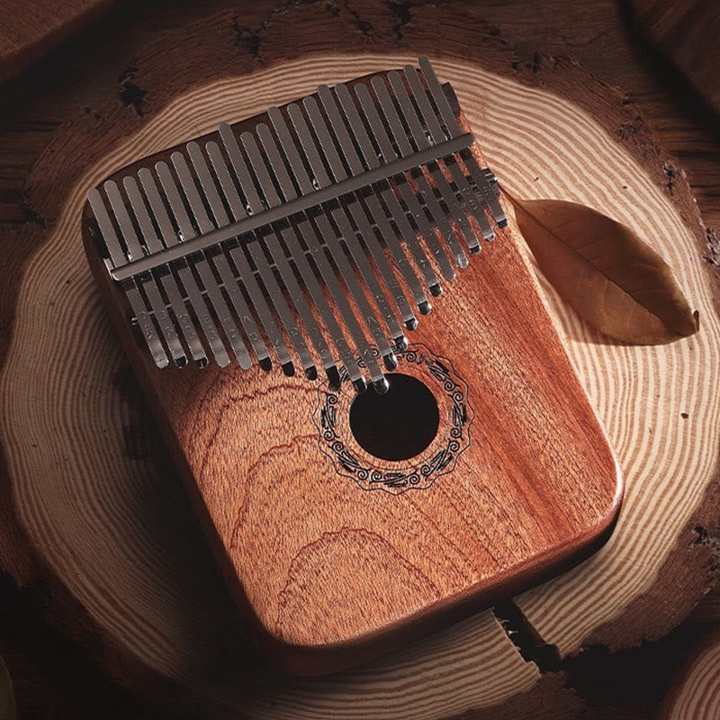 Kalimba-Daumenklavier mit 21 Tasten aus gelbem Sandelholz – Meditationsmusik