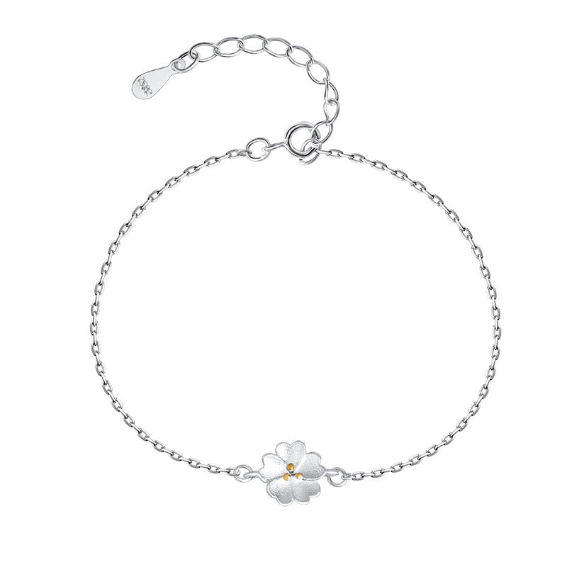 925 Sterling Silver Cherry Blossom Blessing Spiritual Bracelet