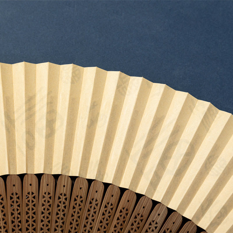 22,5 cm chinesischer Faltfächer aus Seide | Lotus-Libellen-Design