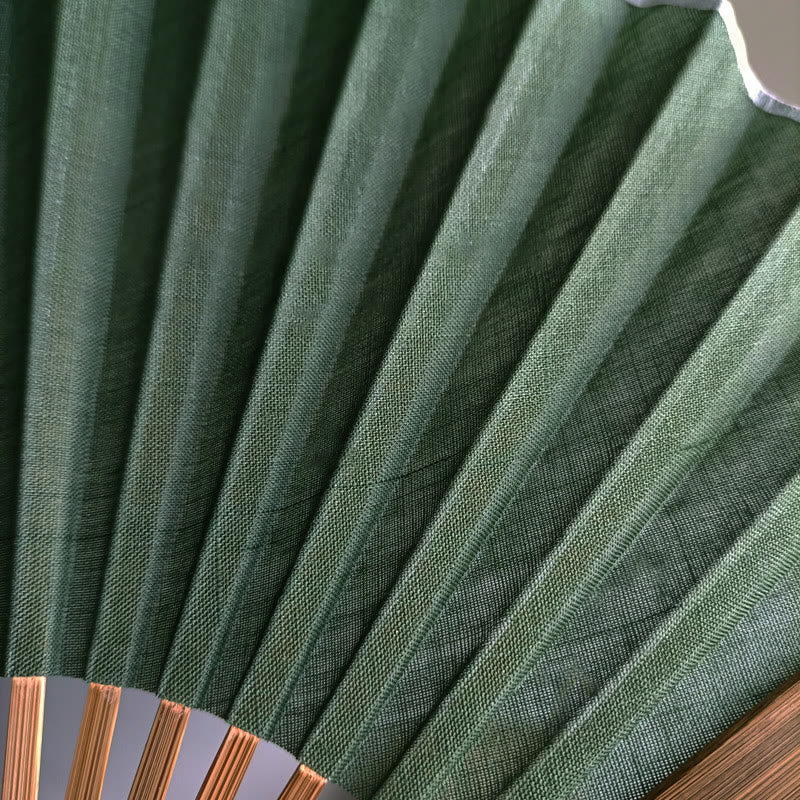22 cm Bambus-Faltfächer | Handventilator in Volltonfarbe
