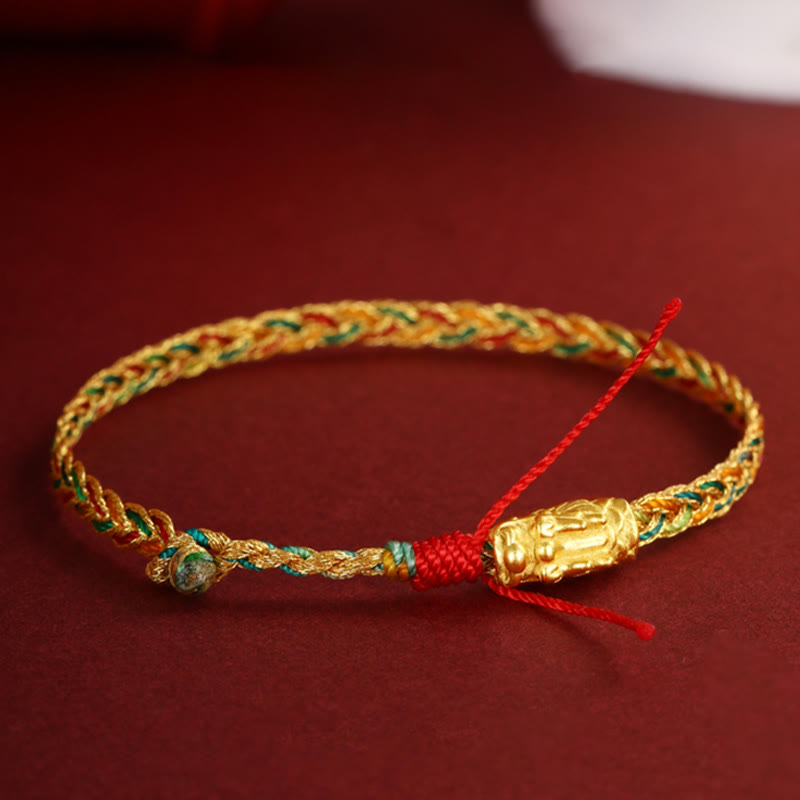 Handgefertigtes, buntes, geflochtenes Drachen-Erfolgsarmband, 14 cm – 19 cm