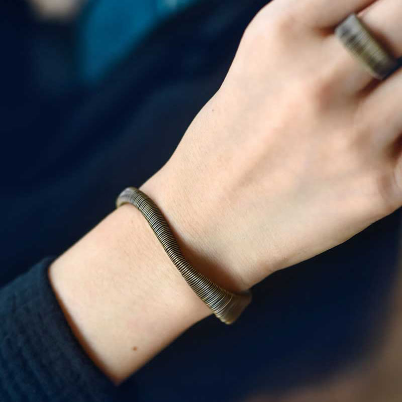 Copper Adjustable Cuff Bracelet for Luck and Wealth | Spiritual Bracelets