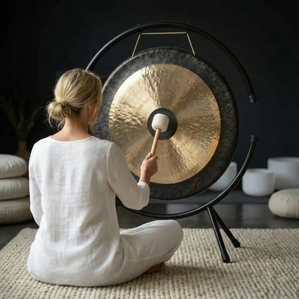 24 Zoll chinesischer Gong mit C-Ständer zur Meditation