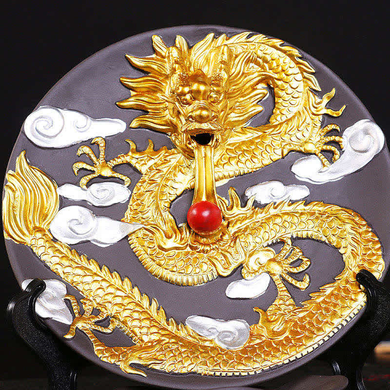 Dragon Ceramic Backflow Smoke Fountain Incense Burner for Meditation