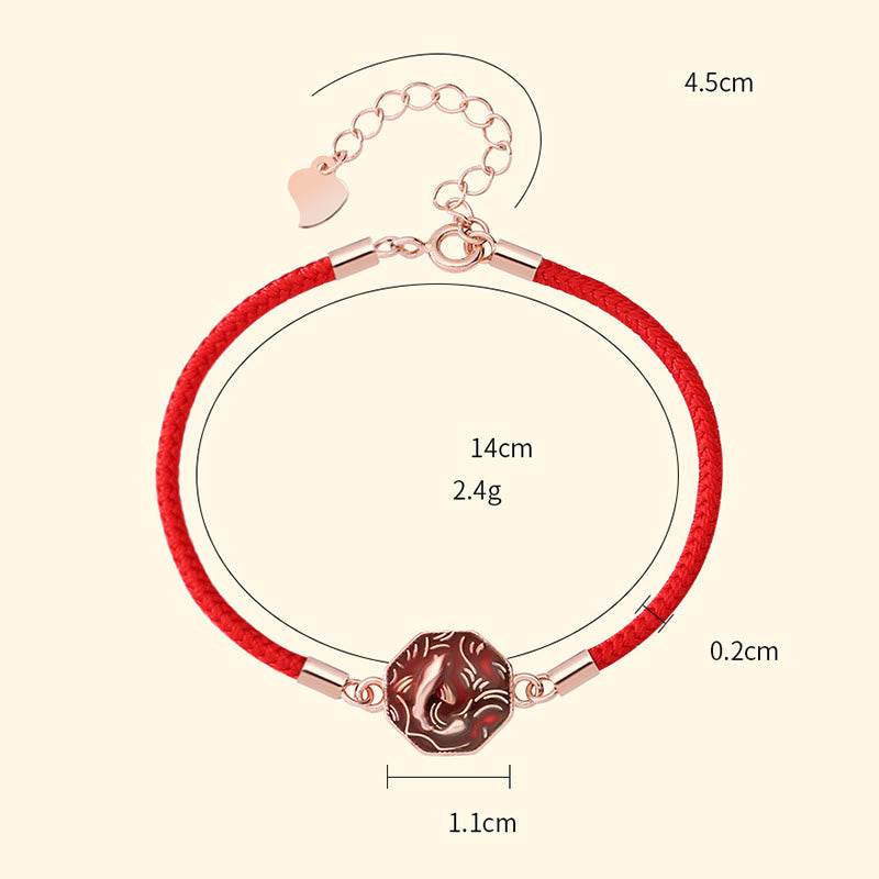 925 Sterling Silver Koi Fish Luck Bracelet Color Change