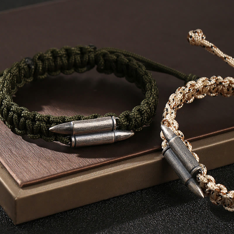 Sterling Silver Braided Rope Spiritual Protection Bracelet