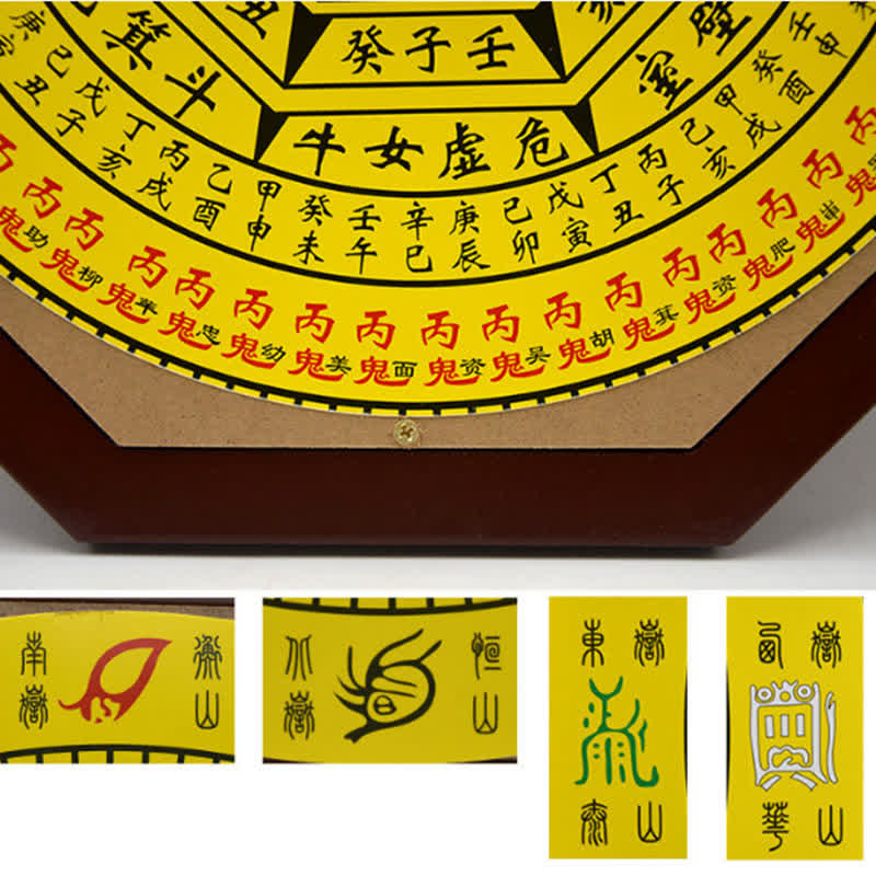 24 cm Feng Shui Bagua Karte Balance Energie Wanduhr