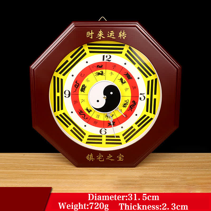 24 cm Feng Shui Bagua Karte Balance Energie Wanduhr