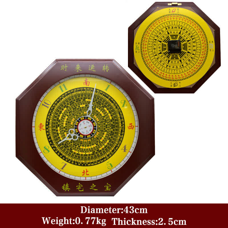 24 cm Feng Shui Bagua Karte Balance Energie Wanduhr