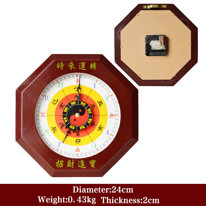 24 cm Feng Shui Bagua Karte Balance Energie Wanduhr